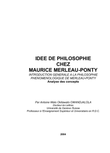Idée de philosophie chez Maurice Merleau-Ponty