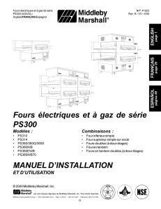 MANUEL D`INSTALLATION Fours électriques et à gaz de