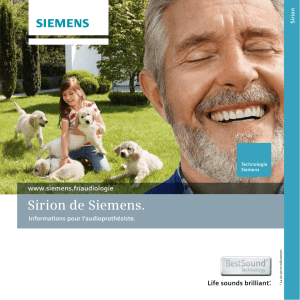 Sirion de Siemens. - Solutions Auditives Siemens