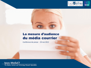 les premiers résultats d`audience du média courrier