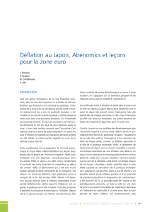 Déflation au Japon, Abenomics et leçons pour la zone euro