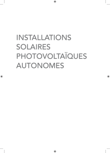 installations solaires photovoltaïques autonomes
