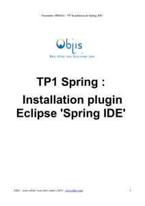 TP1 Spring : Installation plugin Eclipse `Spring IDE`