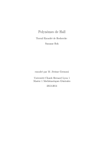Fonctions symétriques et polynômes de Hall