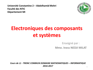 Electroniques des composants et systèmes