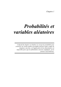 Probabilités et variables aléatoires