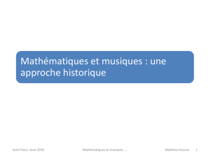 Deux exemples d`utilisation des mathématiques en musique dans la