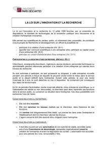 Loi du 12 juillet 1999 - L`Université Paris Descartes
