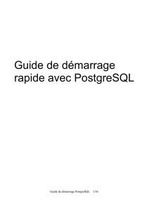 Guide de démarrage PostgreSQL