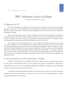 TP1 : Initiation à Java et Eclipse