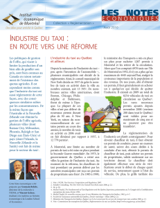 Industrie du taxi: en route vers une réforme