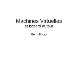 Machines Virtuelles