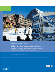 Utiliser la valeur des paysages alpines