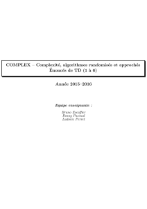 COMPLEX – Complexité, algorithmes randomisés et approchés