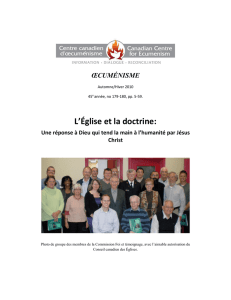 L`Église et la doctrine - Canadian Council of Churches