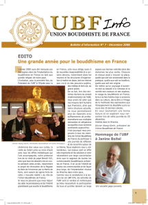 UBF Infos 12/2008 - Union Bouddhiste de France