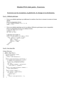 Module POA 2nde partie : Exercices