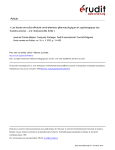 Les études de coûts-efficacité des traitements pharmacologiques et