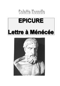 Epicure : Lettre à Ménécée
