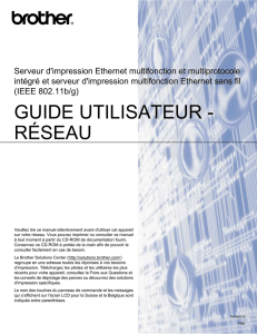 GUIDE UTILISATEUR - R&Eacute;SEAU