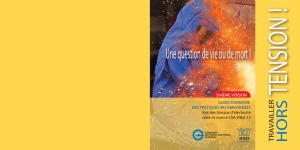 TRAVAILLER HORS TENSION ! Une question de vie ou de mort