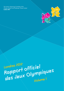 Rapport officiel des Jeux Olympiques d`été Londres 2012