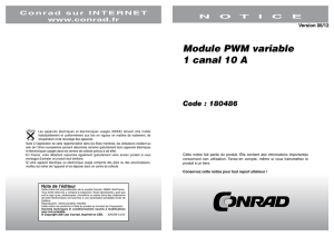 Module PWM variable 1 canal 10 A