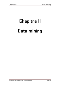 Chapitre II Data mining