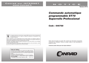 Commande automatique programmable ST70 Superrollo Professional