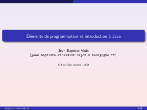 Éléments de programmation et introduction à Java