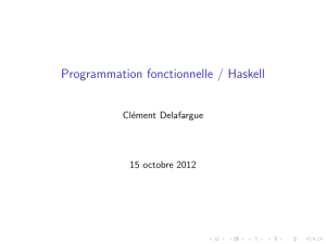 Programmation fonctionnelle / Haskell