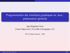 Programmation des interfaces graphiques en Java