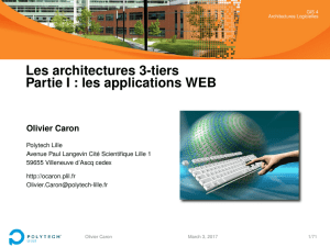 Cours Applications 3-tiers - Partie I : les composants WEB