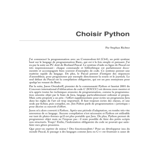 Choisir Python