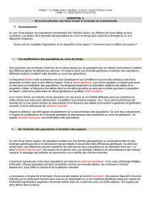 ESSENTIEL 3 - De la diversification des êtres vivants