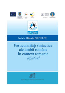 Particularităţi sintactice ale limbii române în context romanic. Infinitivul