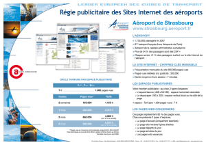 Régie publicitaire des Sites Internet des aéroports Aéroport de