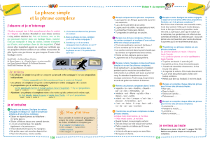 La phrase simple et la phrase complexe - Hachette