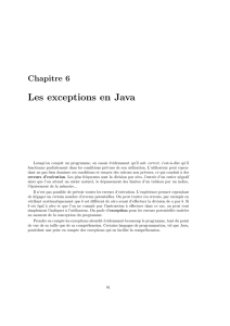 Les exceptions en Java