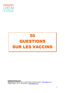 50 questions sur les vaccins