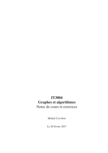IT3004 Graphes et algorithmes Notes de cours et exercices