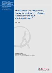 Obsolescence des compétences, formation continue et chômage