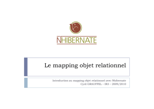 Le mapping objet relationnel