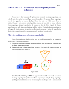 CHAPITRE XII : L`induction électromagnétique et les inducteurs