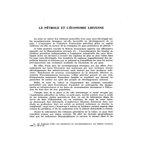 le pétrole et l`économie libyenne