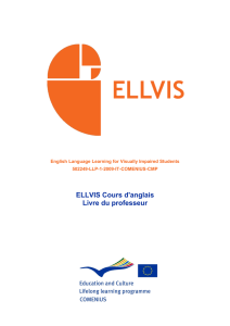 ELLVIS Cours d`anglais Livre du professeur