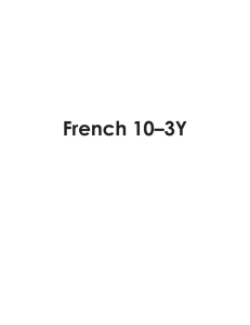 French 10–3Y - Alberta Education