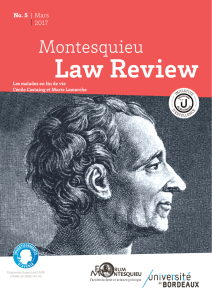 No. 5 Mars 2017 - Montesquieu LAw Review