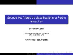 Séance 10: Arbres de classifications et Forêts aléatoires