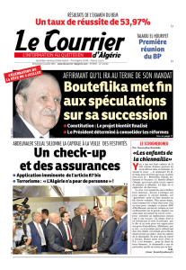 Bouteflika met fin aux spéculations sur sa succession